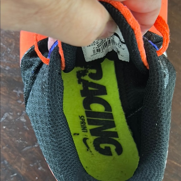 Nike kids Orange and Black Sneakers with Breathable Mesh Sz6 - Picture 3 of 9